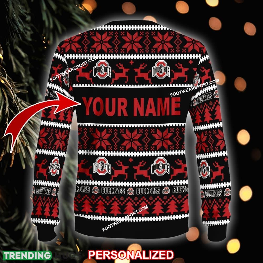 NEW Ice skating Ohio State Buckeyes Knitted Christmas Sweater AOP Gift For Men And Women 3D Sweater NEW Ice skating Ohio State Buckeyes Knitted Christmas Sweater AOP Gift For Men And Women 3D Sweater