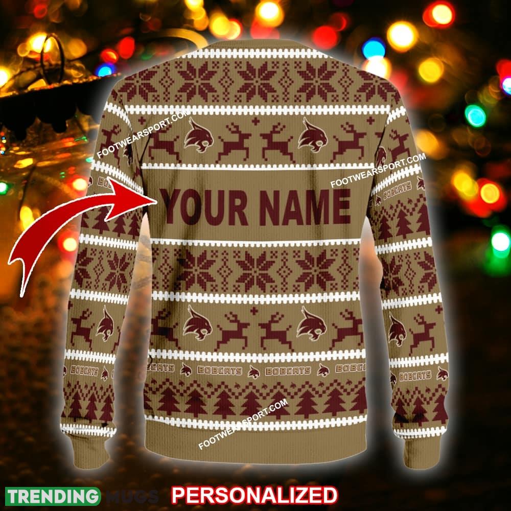 NEW Lights Texas State Bobcats Knitted Christmas Sweater Gift For Adult 3D Sweater NEW Lights Texas State Bobcats Knitted Christmas Sweater Gift For Adult 3D Sweater