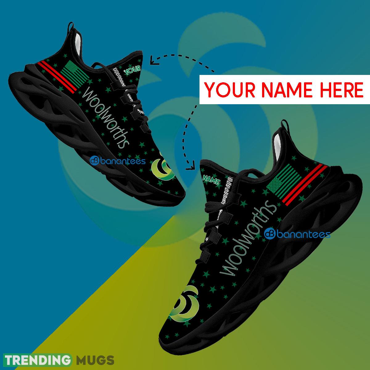 WOOLWORTHS Chunky Sneaker Empower Custom Name Gift Max Soul Shoes USA Flag Star New For Fans - WOOLWORTHS Running Shoes New Trending Personalized Photo 1
