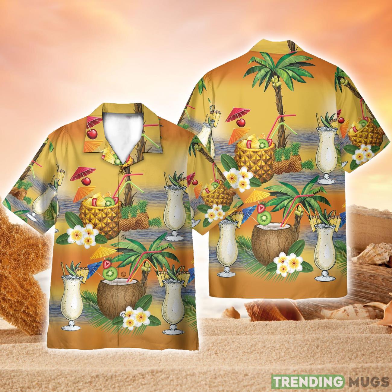 Aloha Summer Paradise Pina Colada  Full Printed Hawaiian Shirt Beach Shirt Product Photo 1