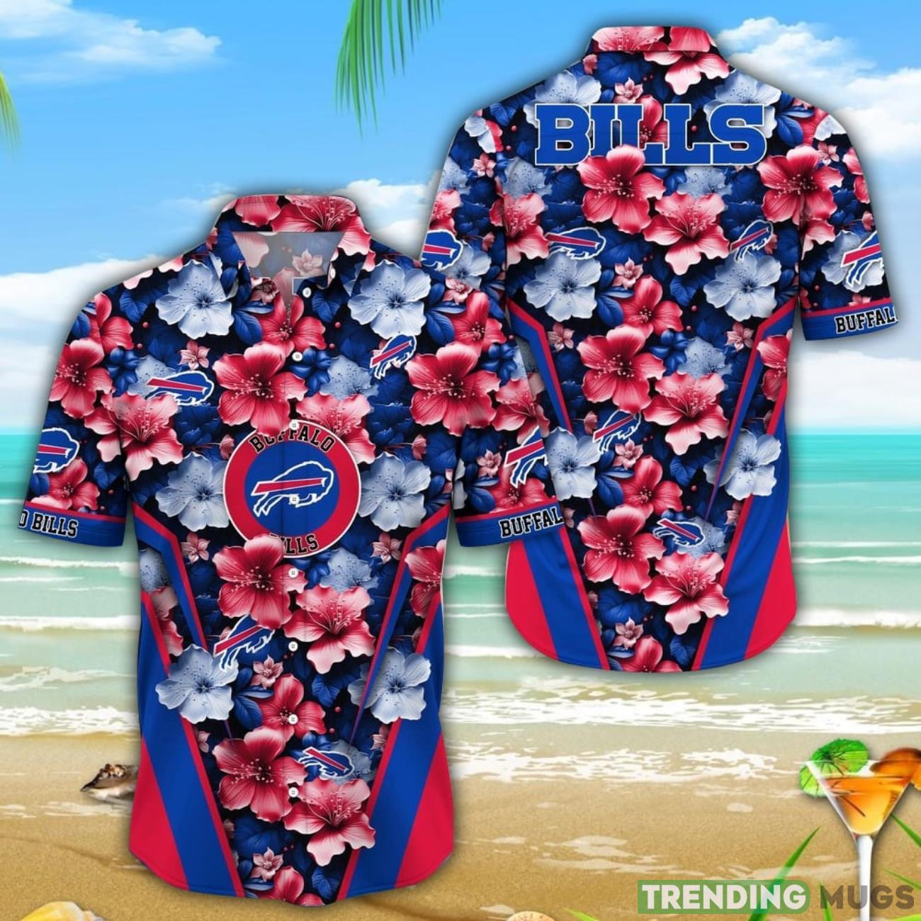 Buffalo Bills 3D Hawaiian Shirt Flower Tropical Beach Gift Product Photo 1