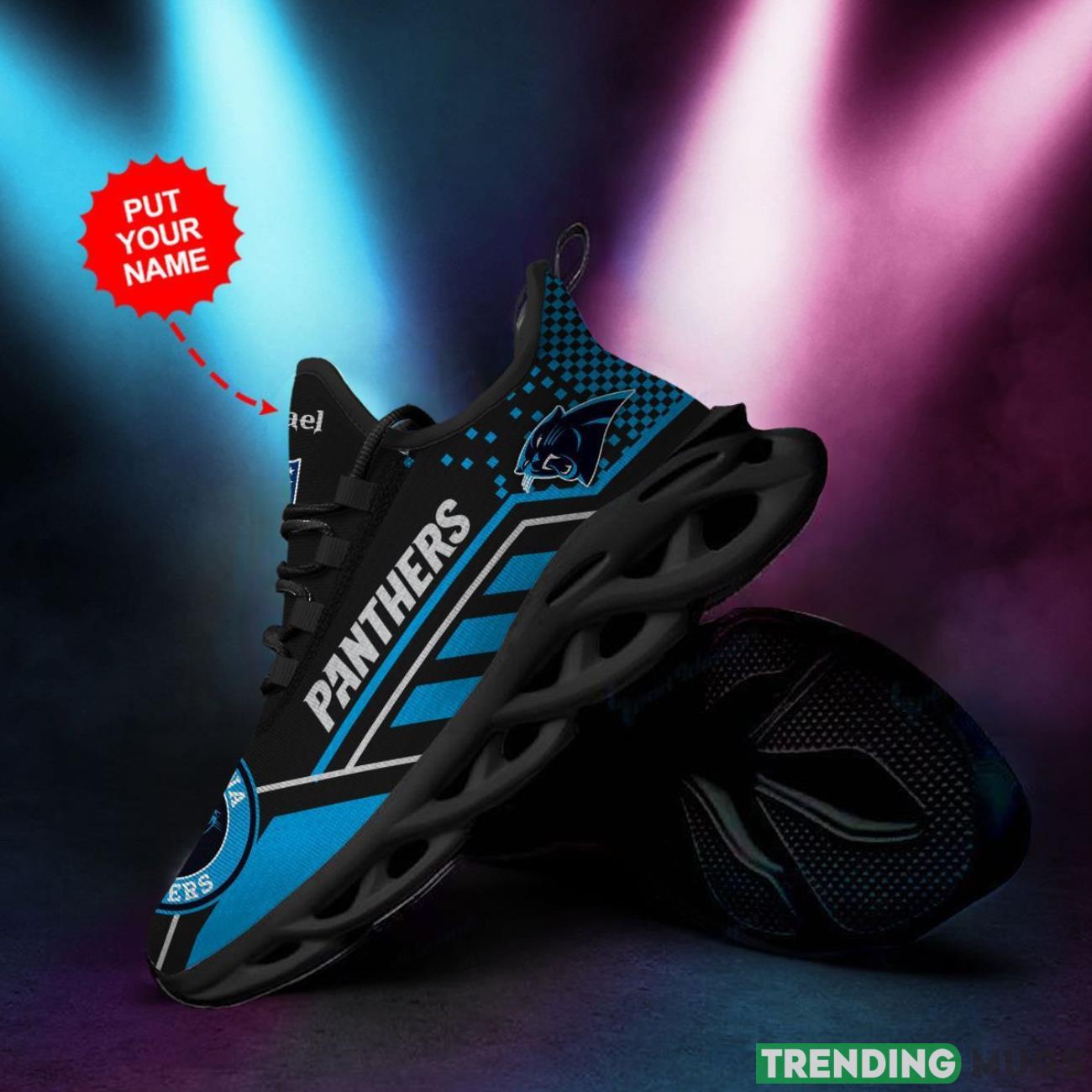 Carolina Panthers Custom Name Max Soul Sneaker Shoes For Fan For Men Women Max Soul Carolina Panthers Custom Name Max Soul Sneaker Shoes For Fan For Men Women Max Soul