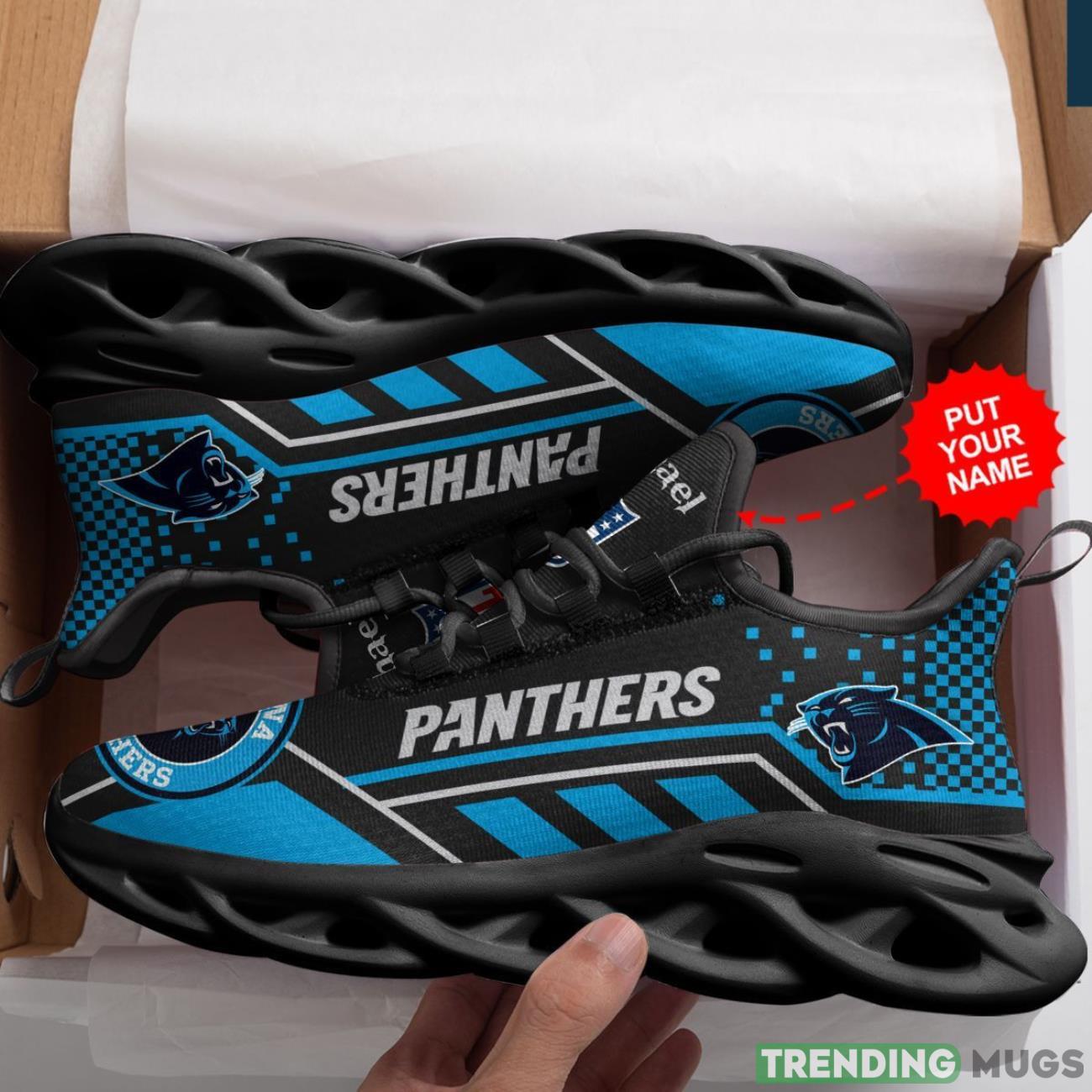 Carolina Panthers Custom Name Max Soul Sneaker Shoes For Fan For Men Women Max Soul Carolina Panthers Custom Name Max Soul Sneaker Shoes For Fan For Men Women Max Soul