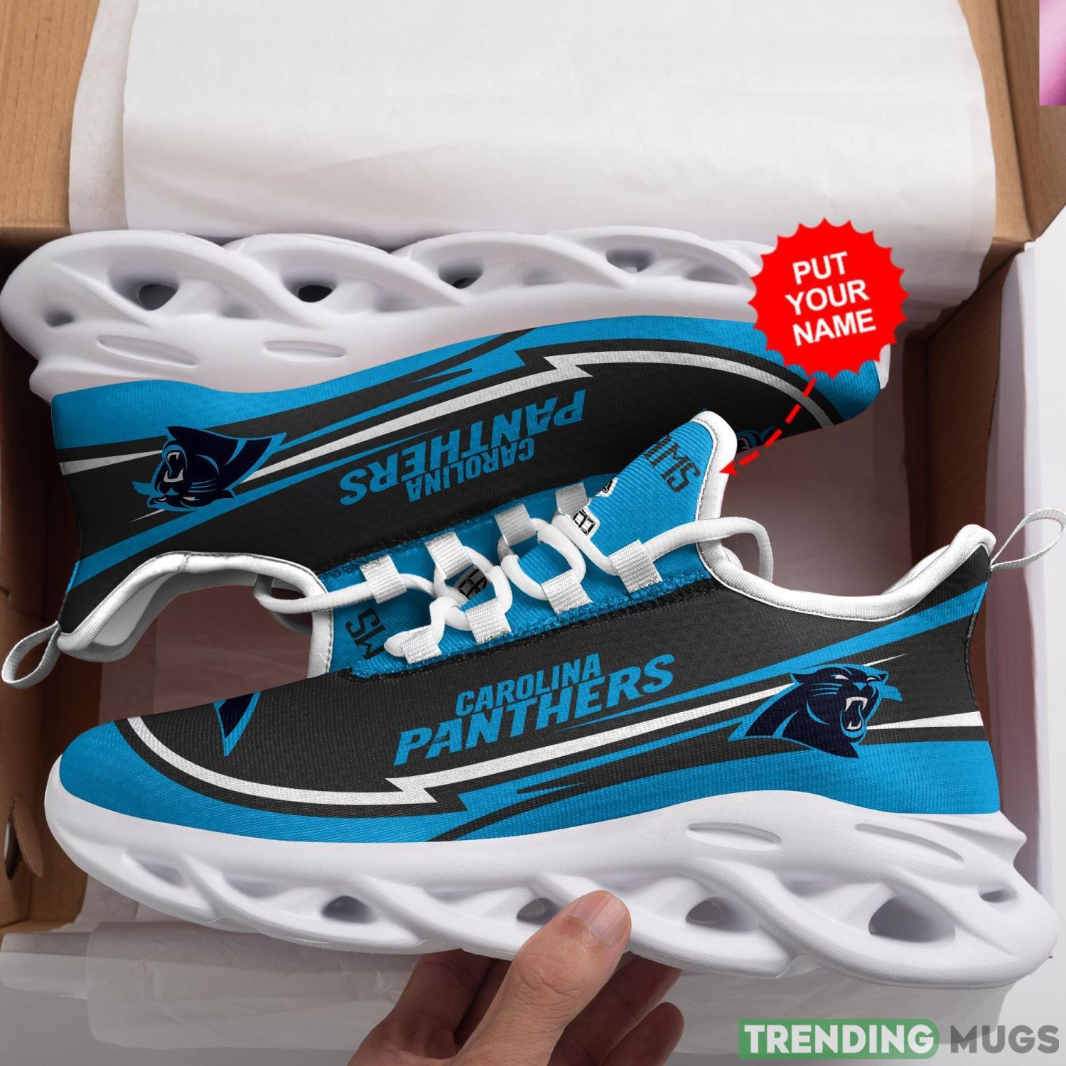 Carolina Panthers Custom Personalized Max Soul Sneakers Running Sports Shoes Custom Name Product Photo 1 Carolina Panthers Custom Personalized Max Soul Sneakers Running Sports Shoes Custom Name Product Photo 1