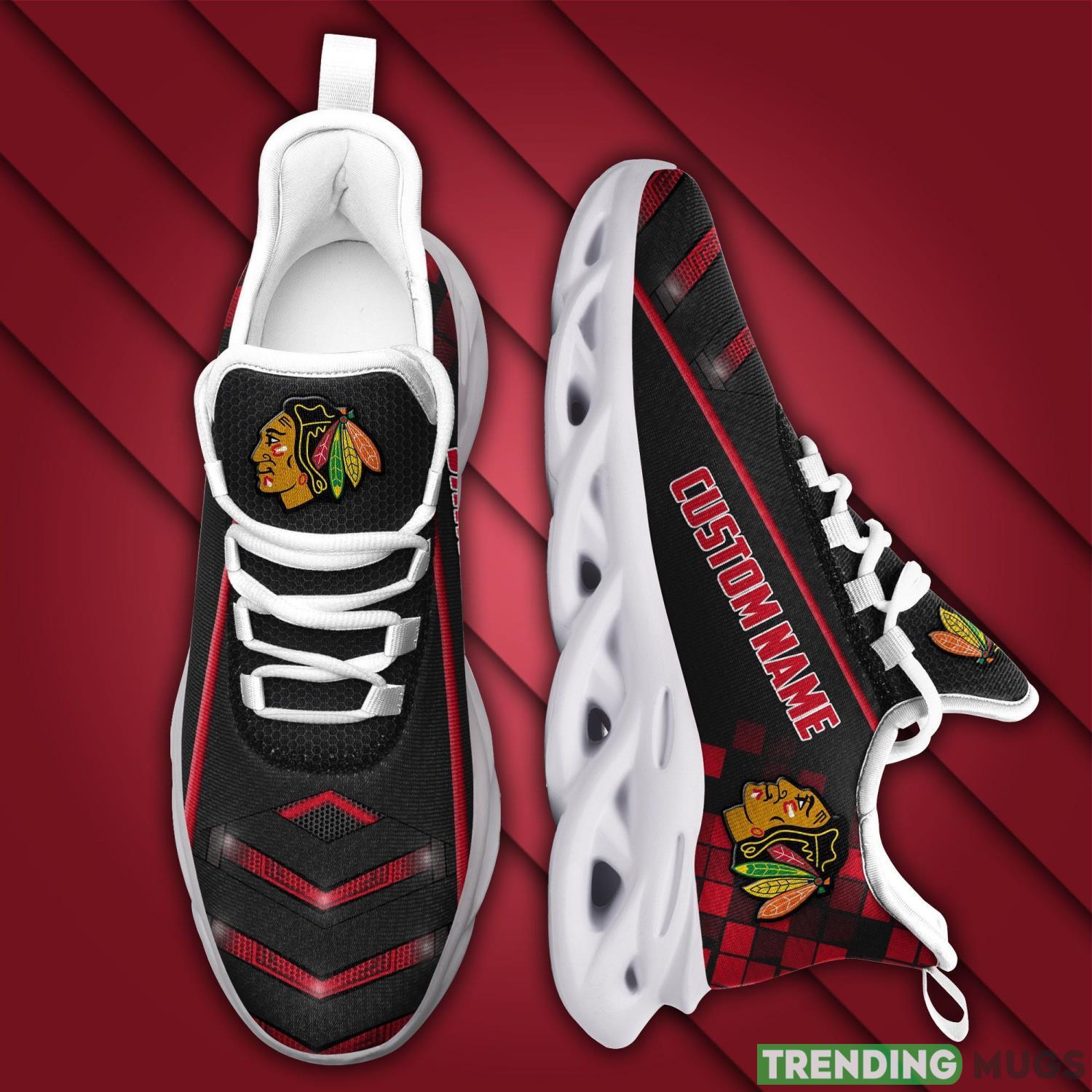 Chicago Blackhawks Custom Name Max Soul Sneaker Shoes For Fan For Men Women Max Soul Chicago Blackhawks Custom Name Max Soul Sneaker Shoes For Fan For Men Women Max Soul