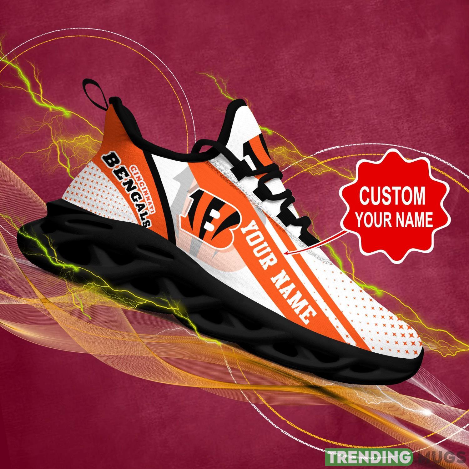Cincinnati Bengals Custom Name Max Soul Shoes Football Fans Sneakers For Men Women Max Soul Cincinnati Bengals Custom Name Max Soul Shoes Football Fans Sneakers For Men Women Max Soul