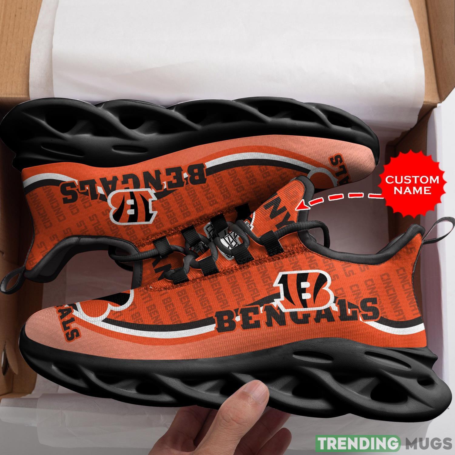 Cincinnati Bengals Custom Personalized Max Soul Sneakers Custom Name Football Fans Sneakers Max Soul Cincinnati Bengals Custom Personalized Max Soul Sneakers Custom Name Football Fans Sneakers Max Soul