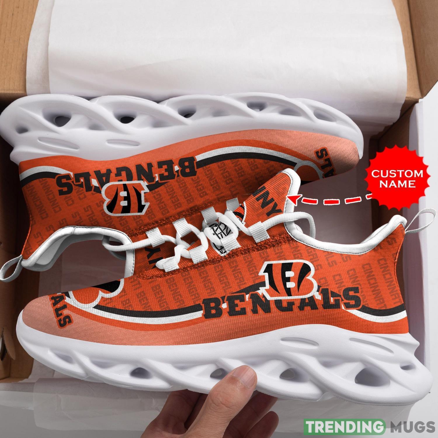 Cincinnati Bengals Custom Personalized Max Soul Sneakers Custom Name Football Fans Sneakers Max Soul Cincinnati Bengals Custom Personalized Max Soul Sneakers Custom Name Football Fans Sneakers Max Soul