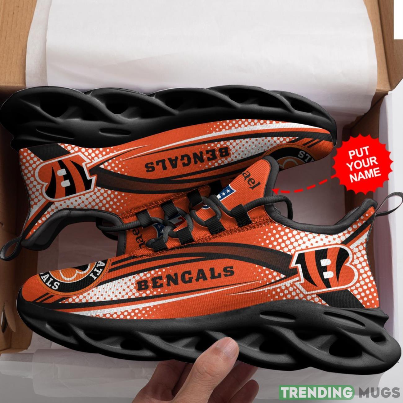 Cincinnati Bengals Custom Personalized Max Soul Sneakers Running Full Printed Sports Running Shoes Max Soul Cincinnati Bengals Custom Personalized Max Soul Sneakers Running Full Printed Sports Running Shoes Max Soul