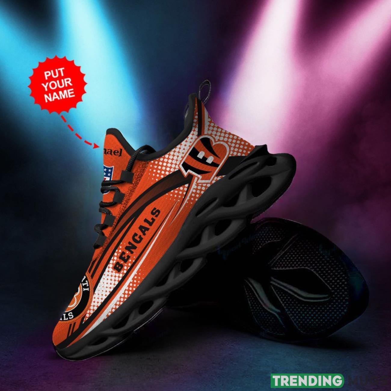 Cincinnati Bengals Custom Personalized Max Soul Sneakers Running Full Printed Sports Running Shoes Product Photo 1 Cincinnati Bengals Custom Personalized Max Soul Sneakers Running Full Printed Sports Running Shoes Product Photo 1