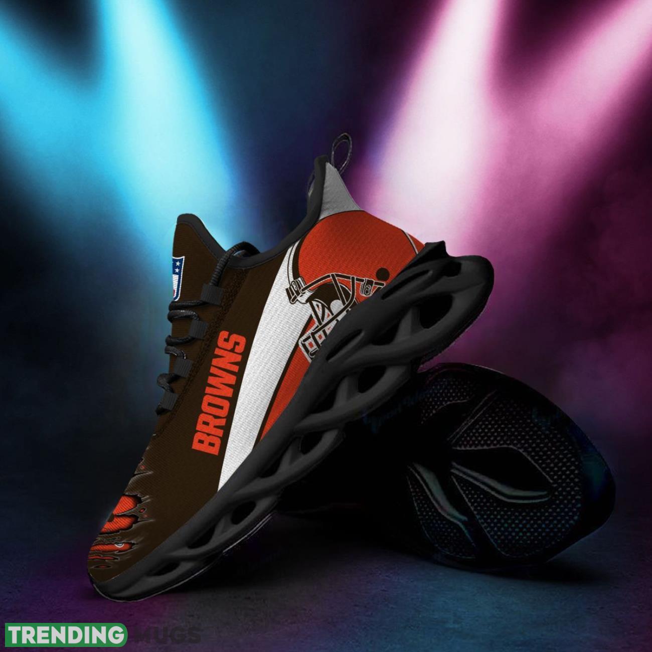 Cleveland Browns 3D Max Soul Sneakers Running Sports Max Soul Cleveland Browns 3D Max Soul Sneakers Running Sports Max Soul