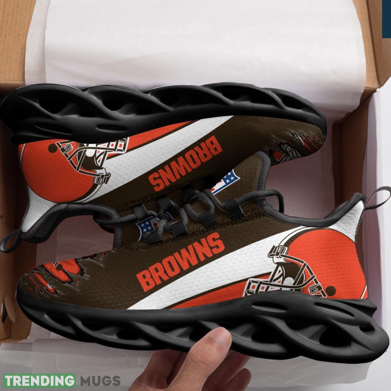 Cleveland Browns 3D Max Soul Sneakers Running Sports Max Soul Cleveland Browns 3D Max Soul Sneakers Running Sports Max Soul