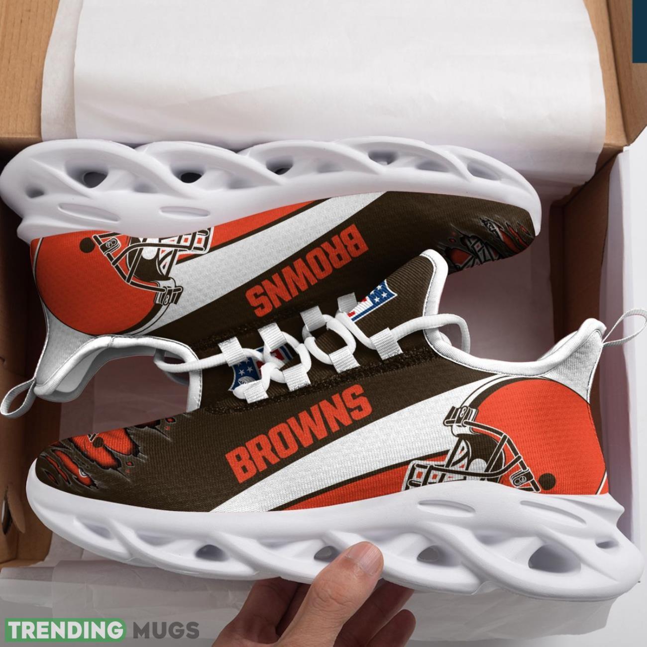 Cleveland Browns 3D Max Soul Sneakers Running Sports Max Soul Cleveland Browns 3D Max Soul Sneakers Running Sports Max Soul