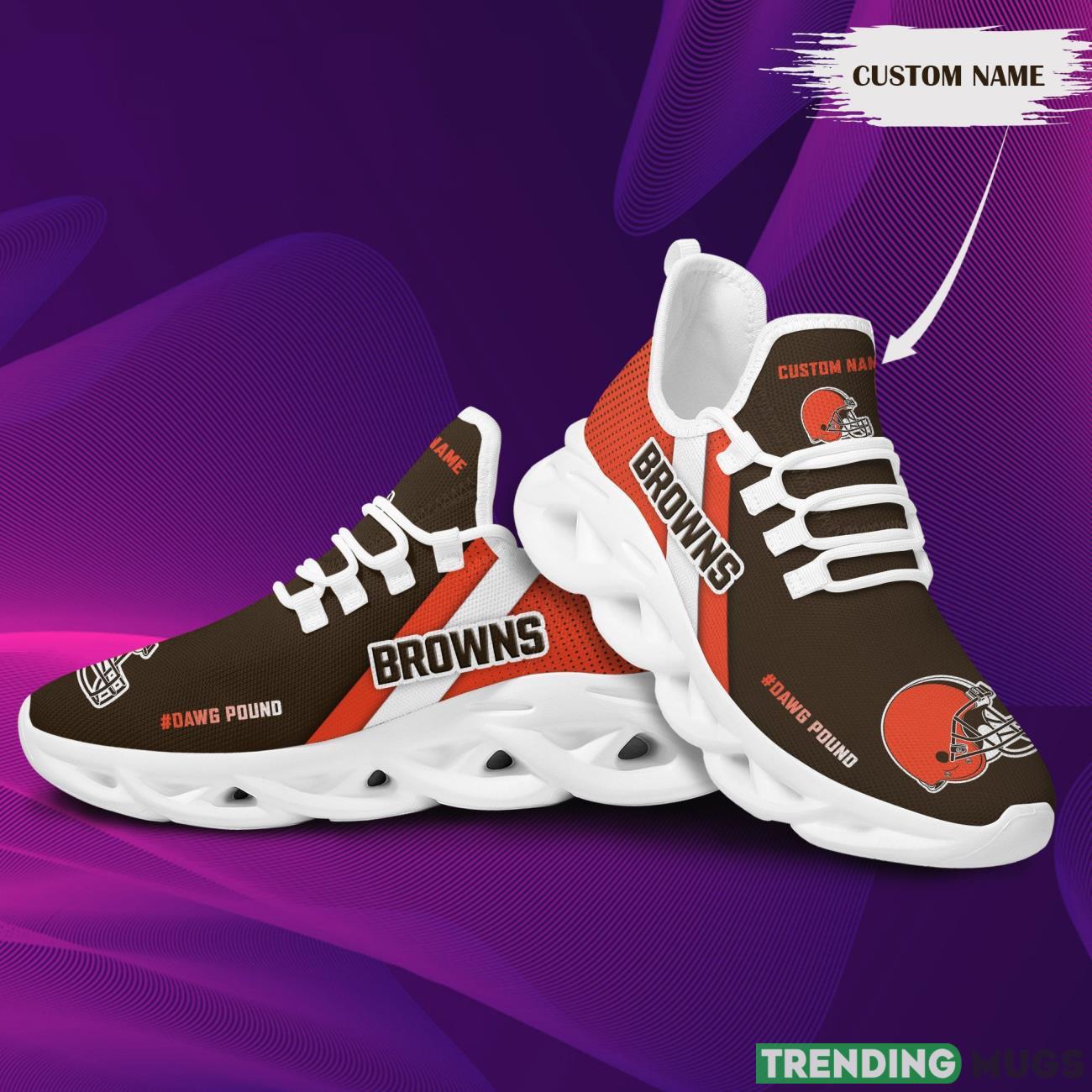 Cleveland Browns Custom Personalized Max Soul Sneakers Running Full Printed Sports Running Shoes Max Soul Cleveland Browns Custom Personalized Max Soul Sneakers Running Full Printed Sports Running Shoes Max Soul