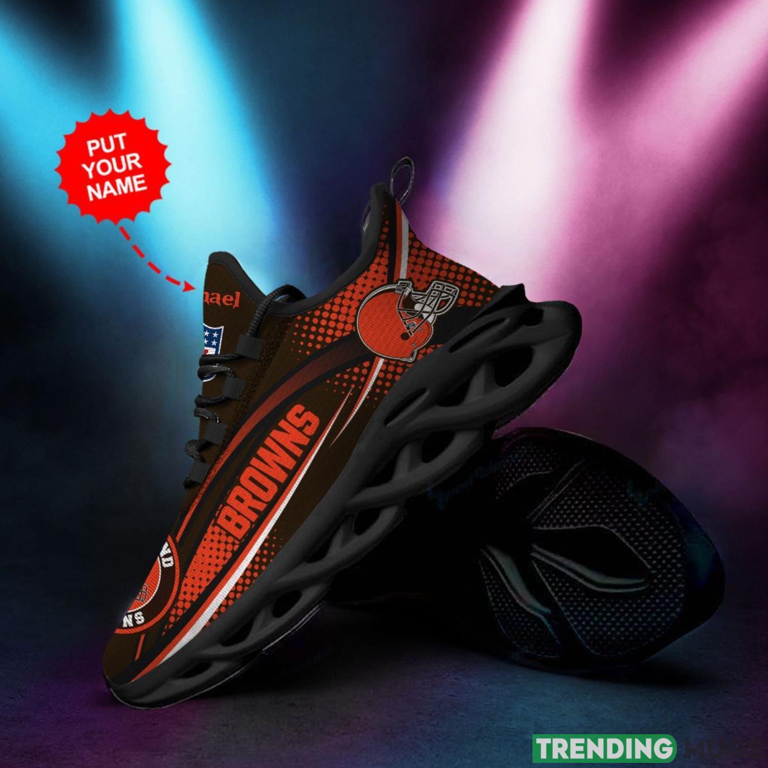 Cleveland Browns Custom Personalized Max Soul Sneakers Running Sports Shoes For Men Women Product Photo 1 Cleveland Browns Custom Personalized Max Soul Sneakers Running Sports Shoes For Men Women Product Photo 1