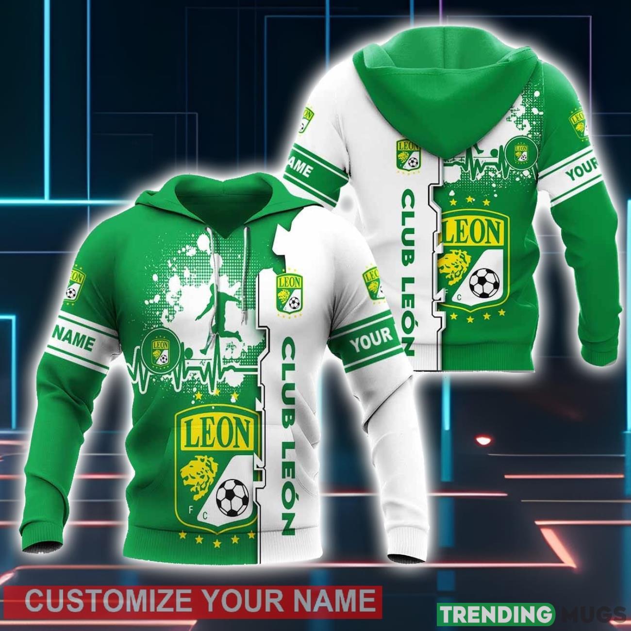 Club León 3D Hoodie Winter Gift For Men For Women Personalized Name 3D Hoodies Club León 3D Hoodie Winter Gift For Men For Women Personalized Name 3D Hoodies