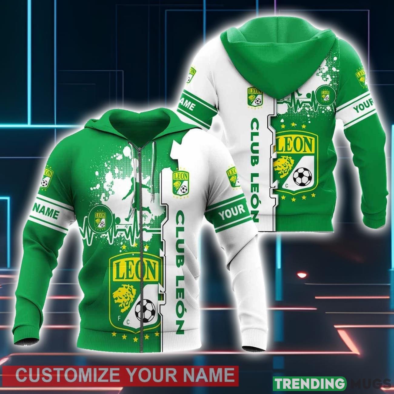 Club León 3D Hoodie Winter Gift For Men For Women Personalized Name Product Photo 1 Club León 3D Hoodie Winter Gift For Men For Women Personalized Name Product Photo 1