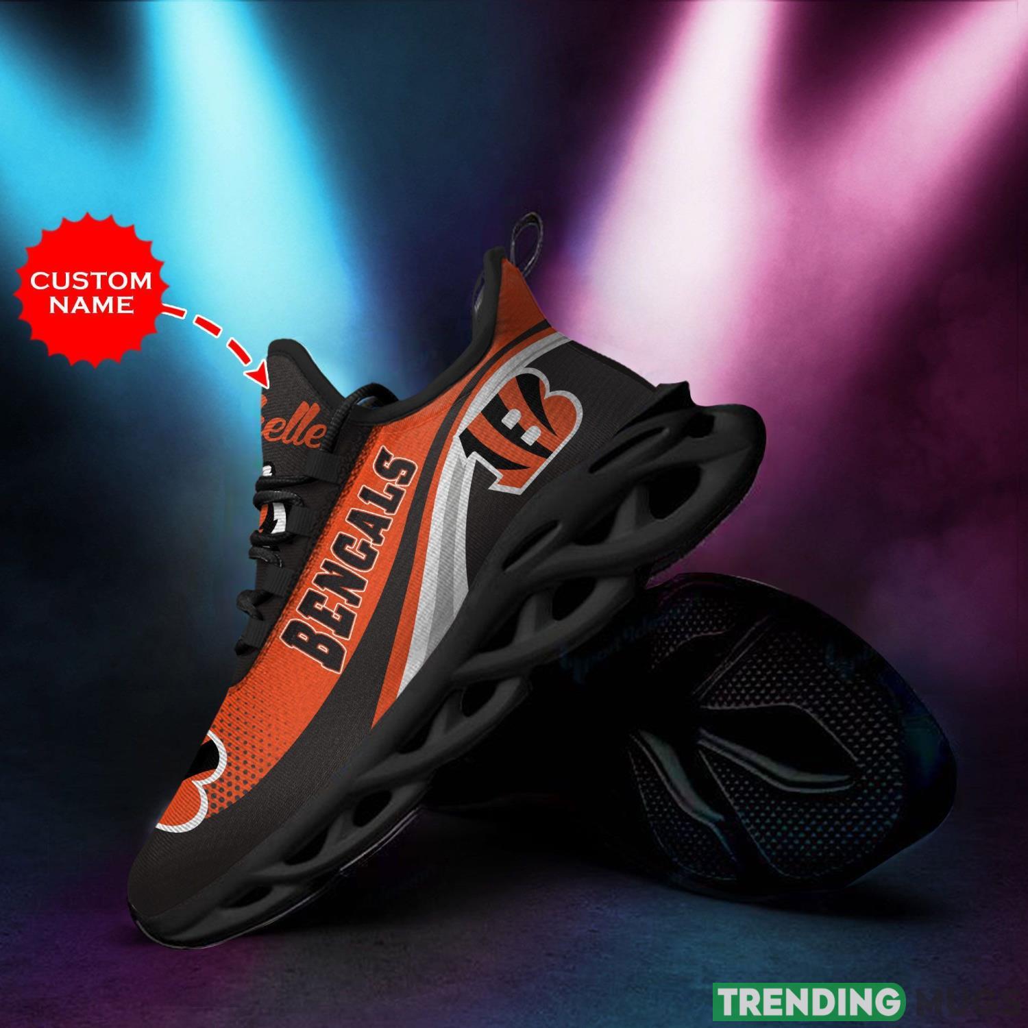 Custom Name Cincinnati Bengals Custom Personalized Max Soul Sneakers Running Sports Shoes For Men Women Product Photo 1 Custom Name Cincinnati Bengals Custom Personalized Max Soul Sneakers Running Sports Shoes For Men Women Product Photo 1