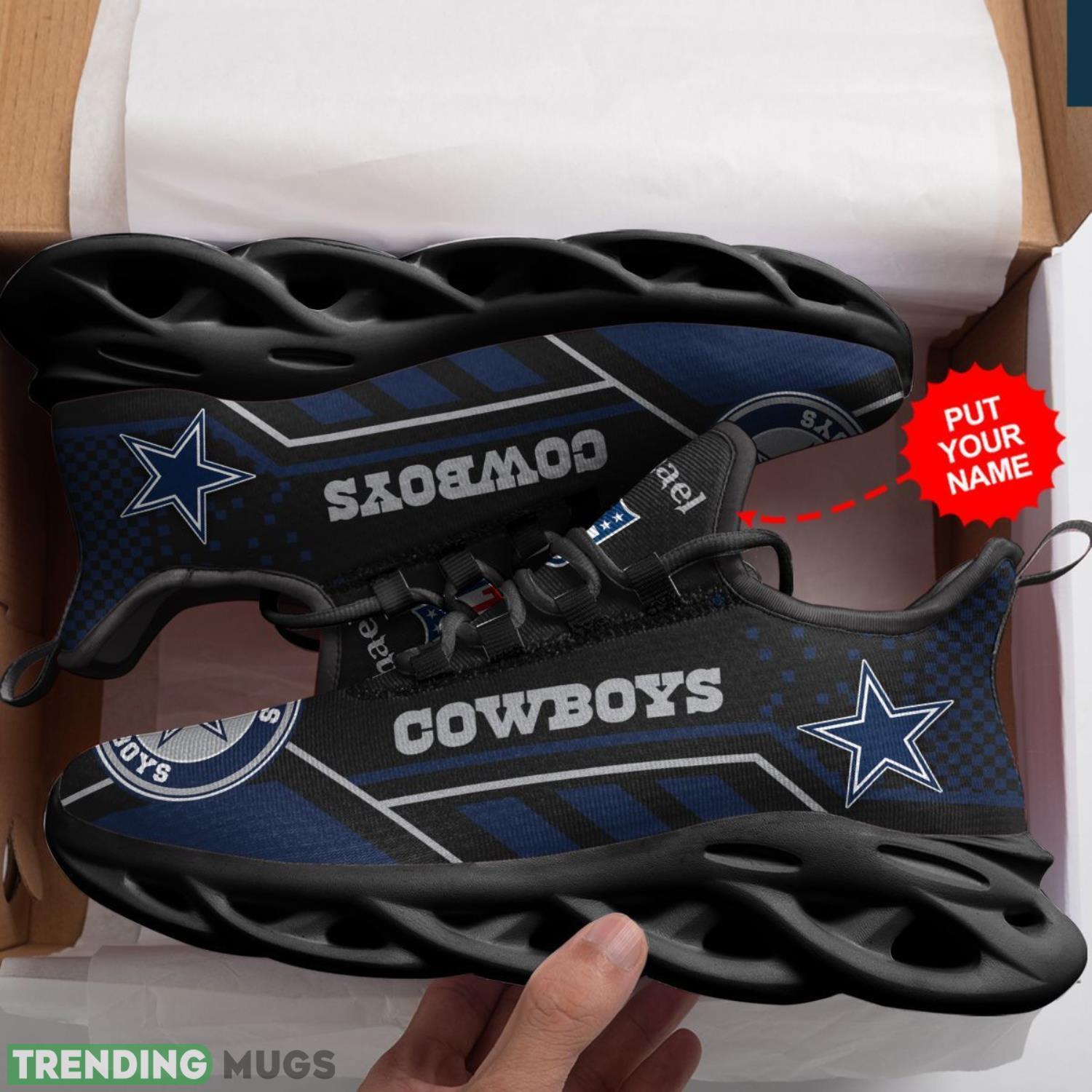 Dallas Cowboys Custom Name Max Soul Sneaker Shoes For Fan For Men Women Max Soul Dallas Cowboys Custom Name Max Soul Sneaker Shoes For Fan For Men Women Max Soul