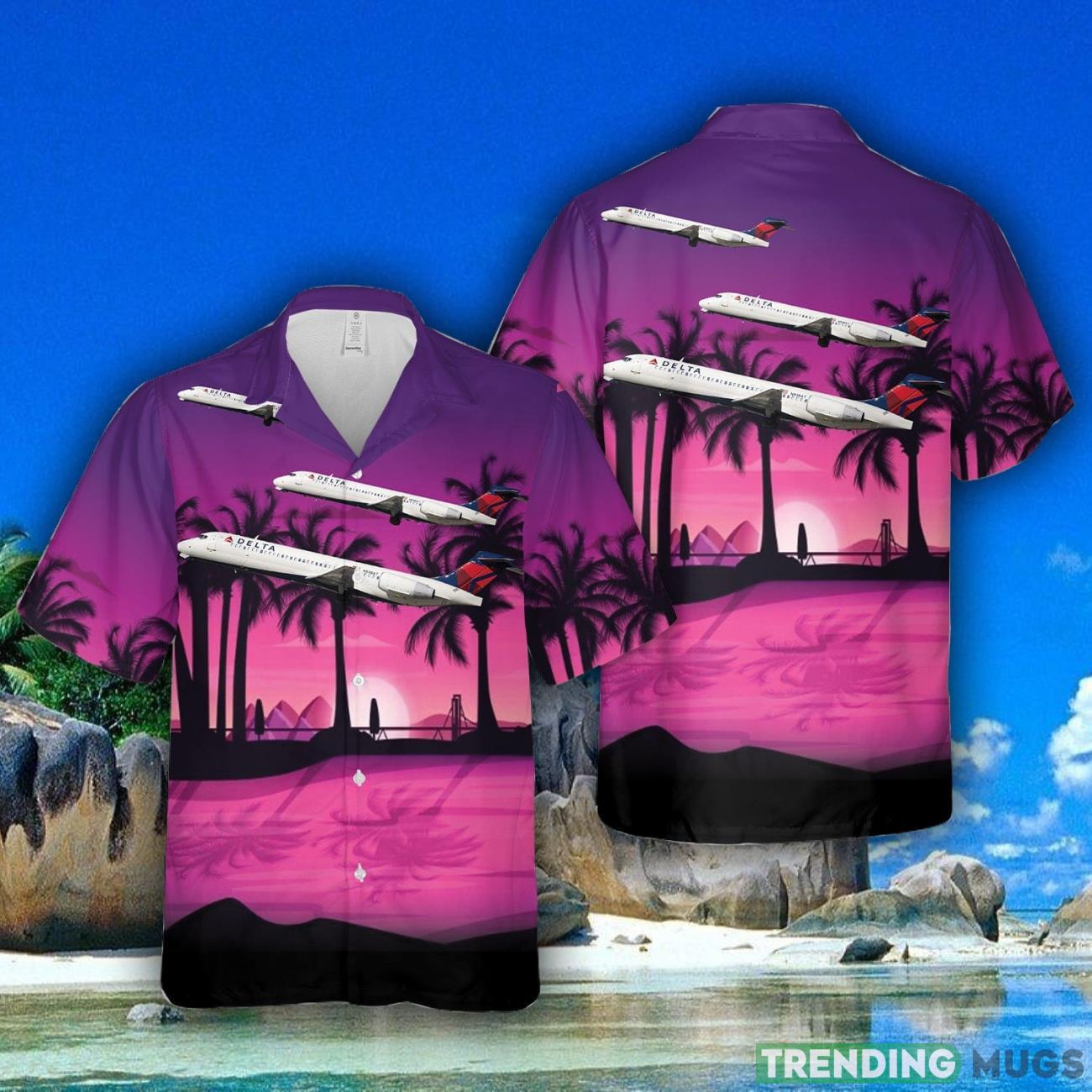 Delta Air Lines Boeing 717-2BD Hawaiian Shirt 3D Printed Aloha Summer Shirt Product Photo 1 Delta Air Lines Boeing 717-2BD Hawaiian Shirt 3D Printed Aloha Summer Shirt Product Photo 1