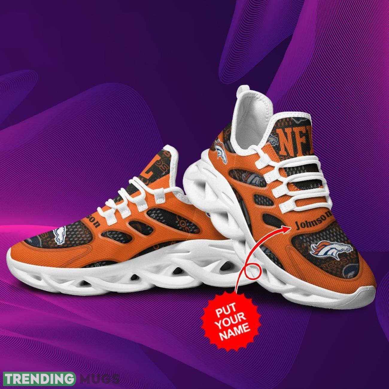 Denver Broncos Custom Name Personalized 3D Max Soul Sneakers Running Sports Max Soul Denver Broncos Custom Name Personalized 3D Max Soul Sneakers Running Sports Max Soul