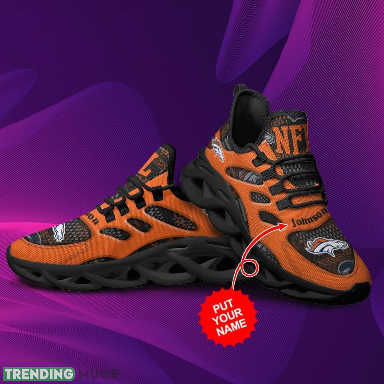 Denver Broncos Custom Name Personalized 3D Max Soul Sneakers Running Sports Max Soul Denver Broncos Custom Name Personalized 3D Max Soul Sneakers Running Sports Max Soul