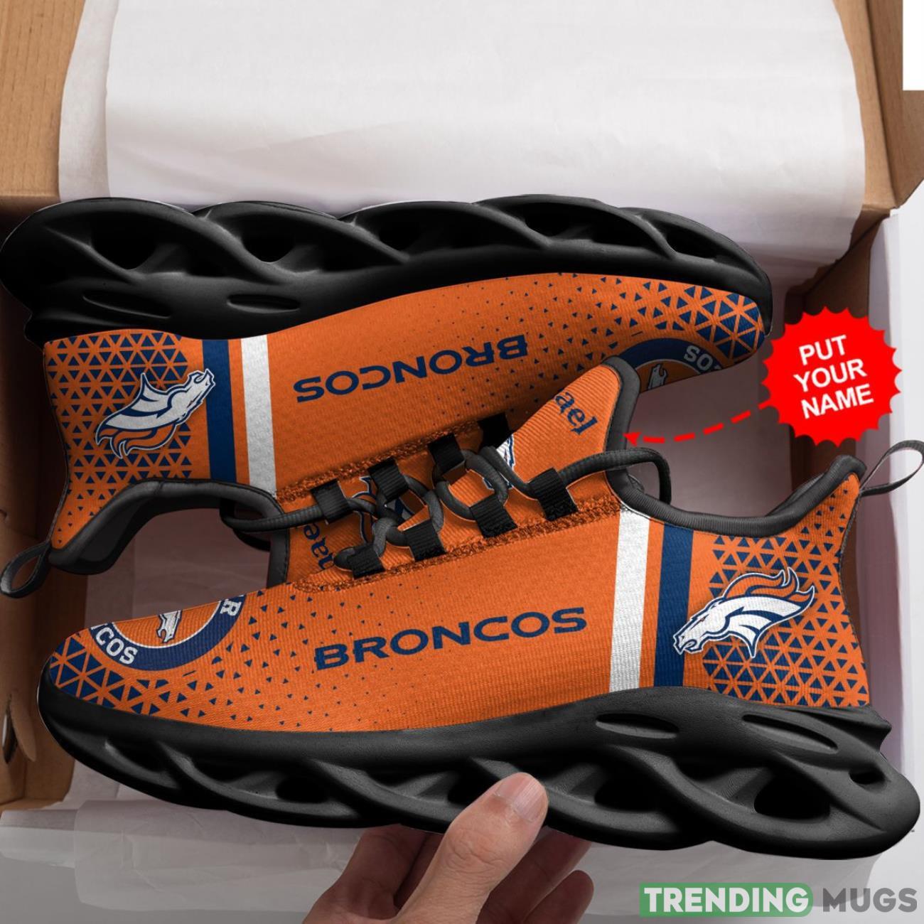Denver Broncos Custom Name Personalized Max Soul Sneakers Running Full Printed Sports Running Shoes Max Soul Denver Broncos Custom Name Personalized Max Soul Sneakers Running Full Printed Sports Running Shoes Max Soul