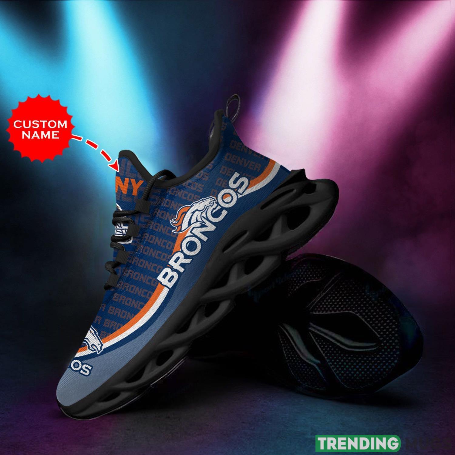 Denver Broncos Custom Personalized Max Soul Sneakers Running Sports Shoes For Men Women Max Soul Denver Broncos Custom Personalized Max Soul Sneakers Running Sports Shoes For Men Women Max Soul