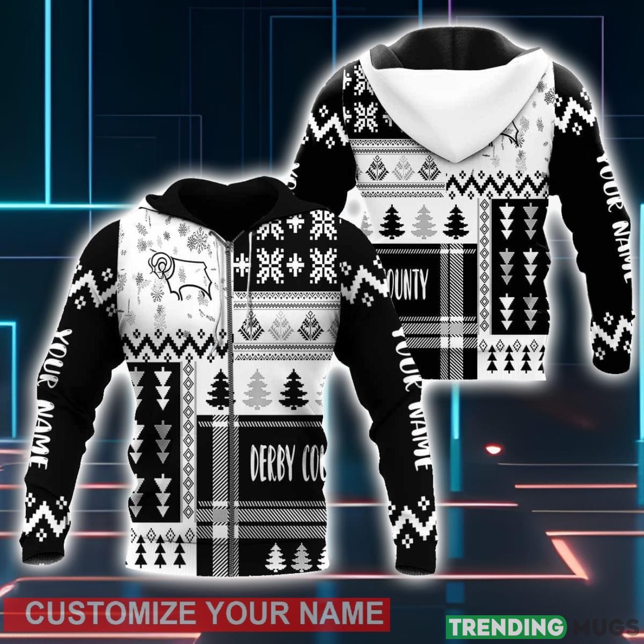 Derby County 3D Hoodie Winter Gift For Men For Women Personalized Name Product Photo 1 Derby County 3D Hoodie Winter Gift For Men For Women Personalized Name Product Photo 1
