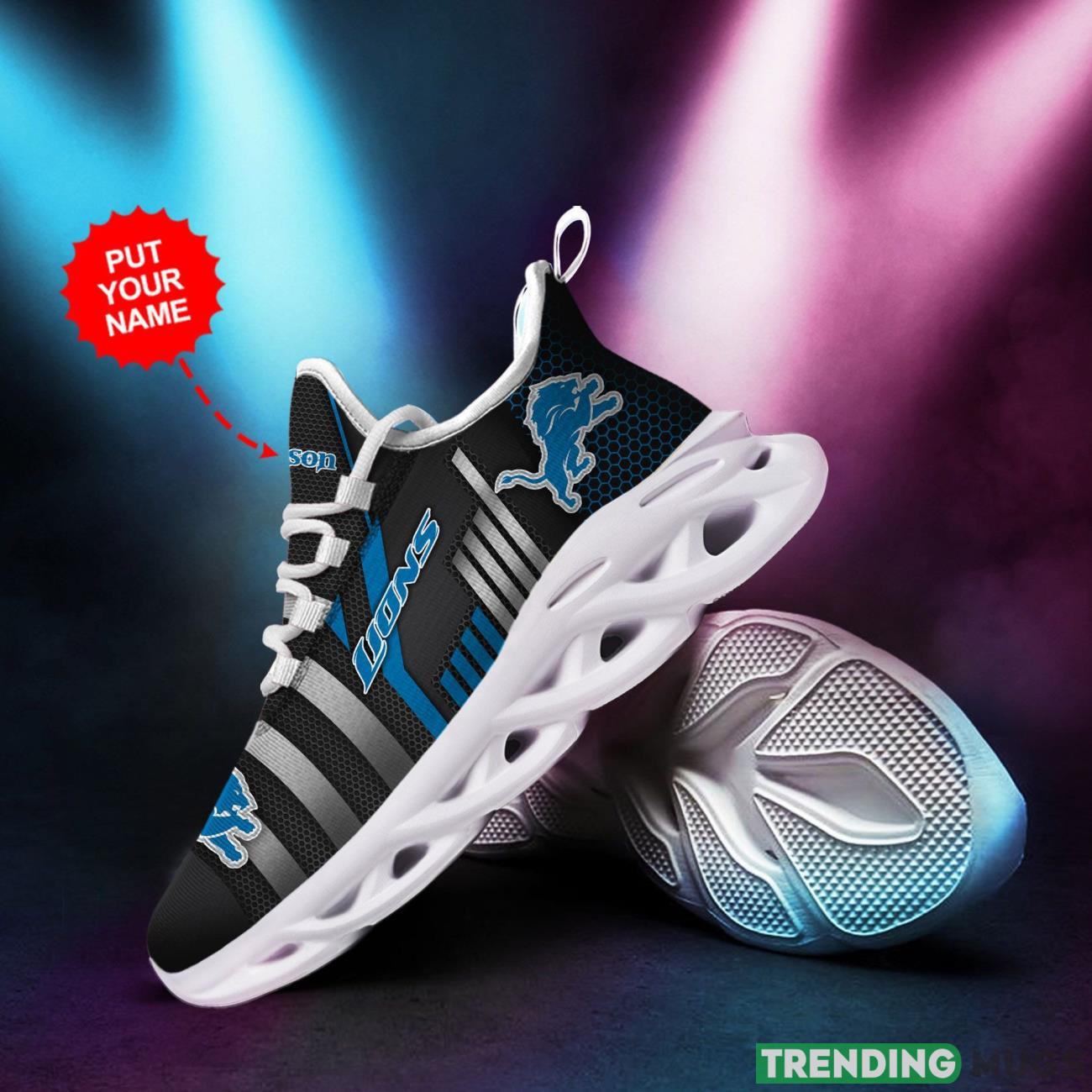Detroit Lions Custom Personalized Max Soul Sneakers Running Full Printed Sports Running Shoes Max Soul Detroit Lions Custom Personalized Max Soul Sneakers Running Full Printed Sports Running Shoes Max Soul