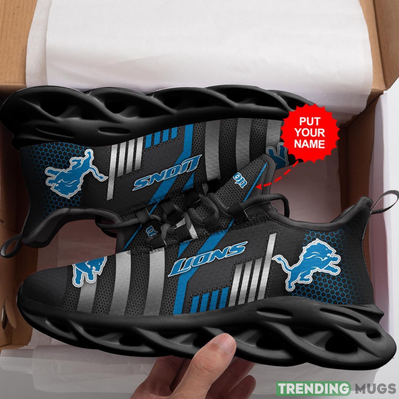 Detroit Lions Custom Personalized Max Soul Sneakers Running Full Printed Sports Running Shoes Max Soul Detroit Lions Custom Personalized Max Soul Sneakers Running Full Printed Sports Running Shoes Max Soul