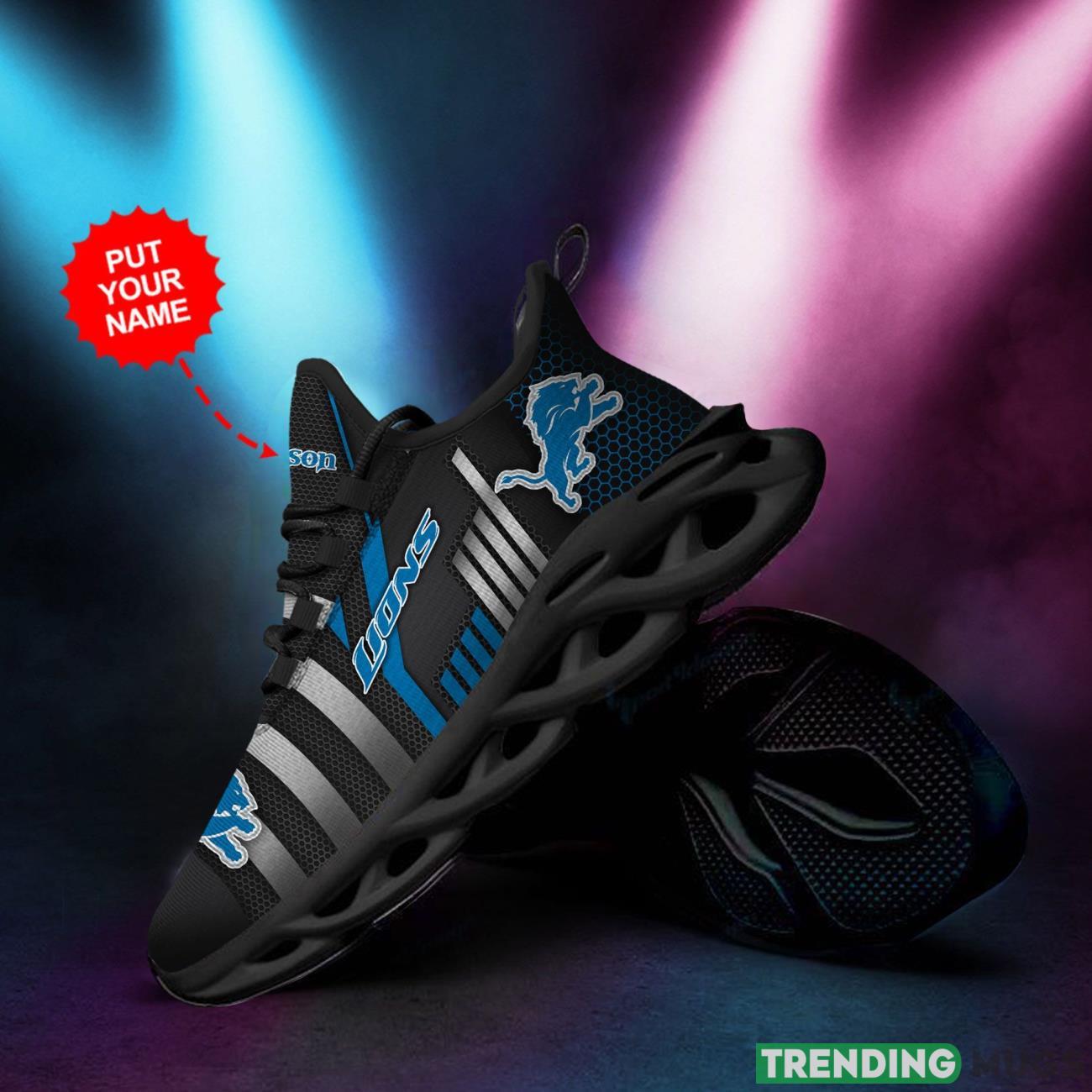 Detroit Lions Custom Personalized Max Soul Sneakers Running Full Printed Sports Running Shoes Max Soul Detroit Lions Custom Personalized Max Soul Sneakers Running Full Printed Sports Running Shoes Max Soul