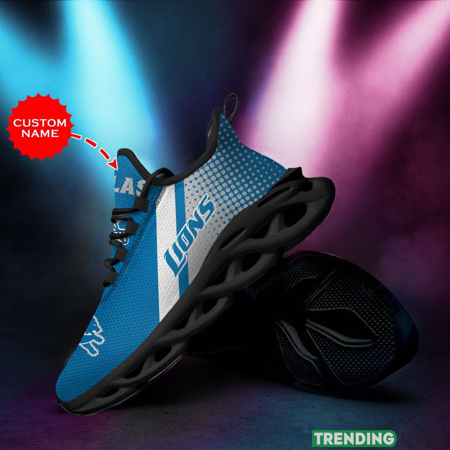 Detroit Lions Custom Personalized Max Soul Sneakers Running Sports Shoes For Men Women Max Soul Detroit Lions Custom Personalized Max Soul Sneakers Running Sports Shoes For Men Women Max Soul
