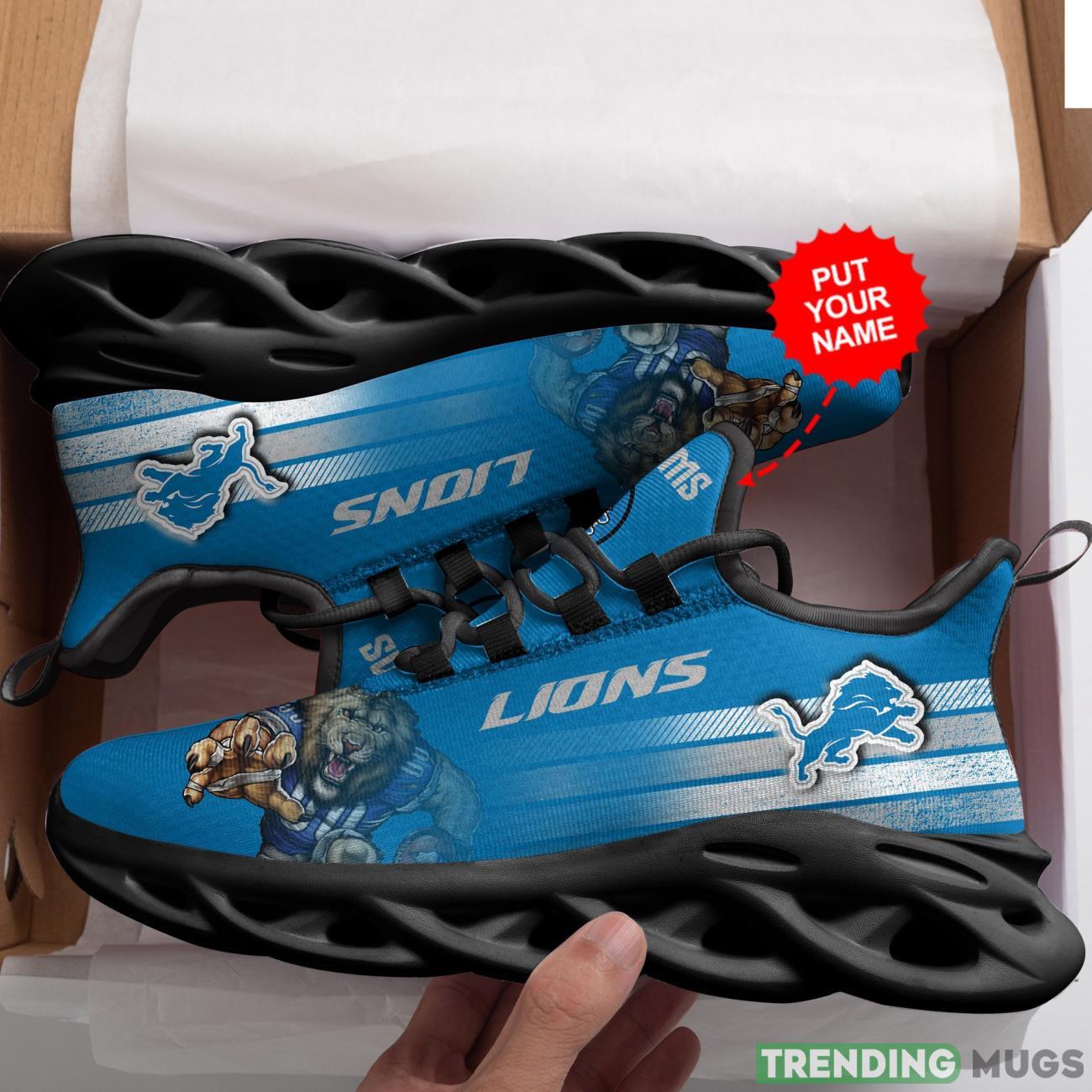 Detroit Lions Custom Personalized Name Max Soul Sneakers Running Sports Shoes Max Soul Detroit Lions Custom Personalized Name Max Soul Sneakers Running Sports Shoes Max Soul