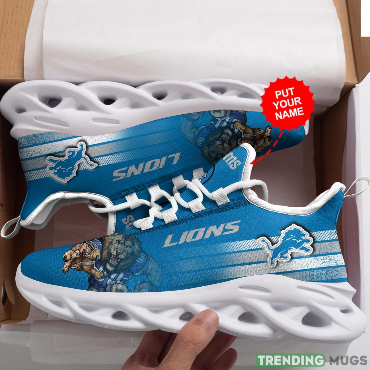 Detroit Lions Custom Personalized Name Max Soul Sneakers Running Sports Shoes Max Soul Detroit Lions Custom Personalized Name Max Soul Sneakers Running Sports Shoes Max Soul
