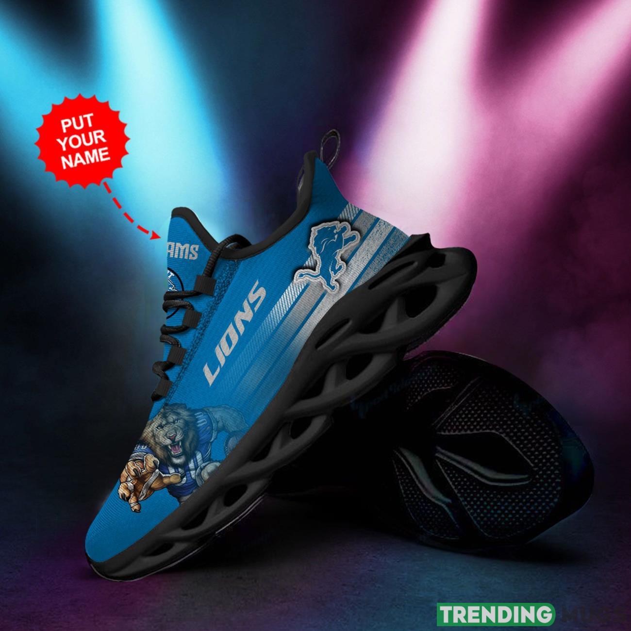 Detroit Lions Custom Personalized Name Max Soul Sneakers Running Sports Shoes Product Photo 1 Detroit Lions Custom Personalized Name Max Soul Sneakers Running Sports Shoes Product Photo 1