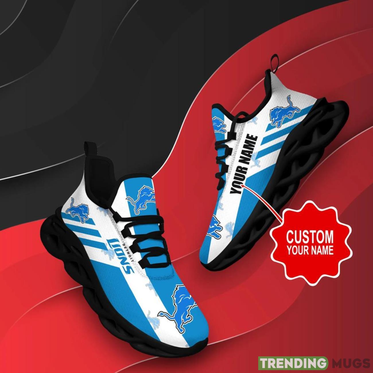 Detroit Lions NFL Max Soul Shoes Sneakers Personalized Name Gifts For Football Fans Max Soul Detroit Lions NFL Max Soul Shoes Sneakers Personalized Name Gifts For Football Fans Max Soul