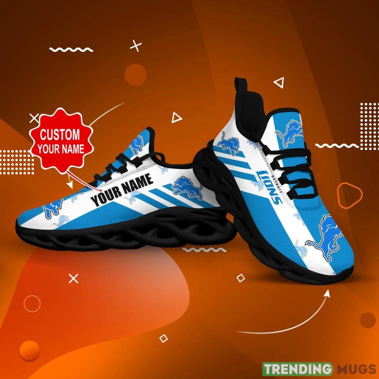 Detroit Lions NFL Max Soul Shoes Sneakers Personalized Name Gifts For Football Fans Max Soul Detroit Lions NFL Max Soul Shoes Sneakers Personalized Name Gifts For Football Fans Max Soul