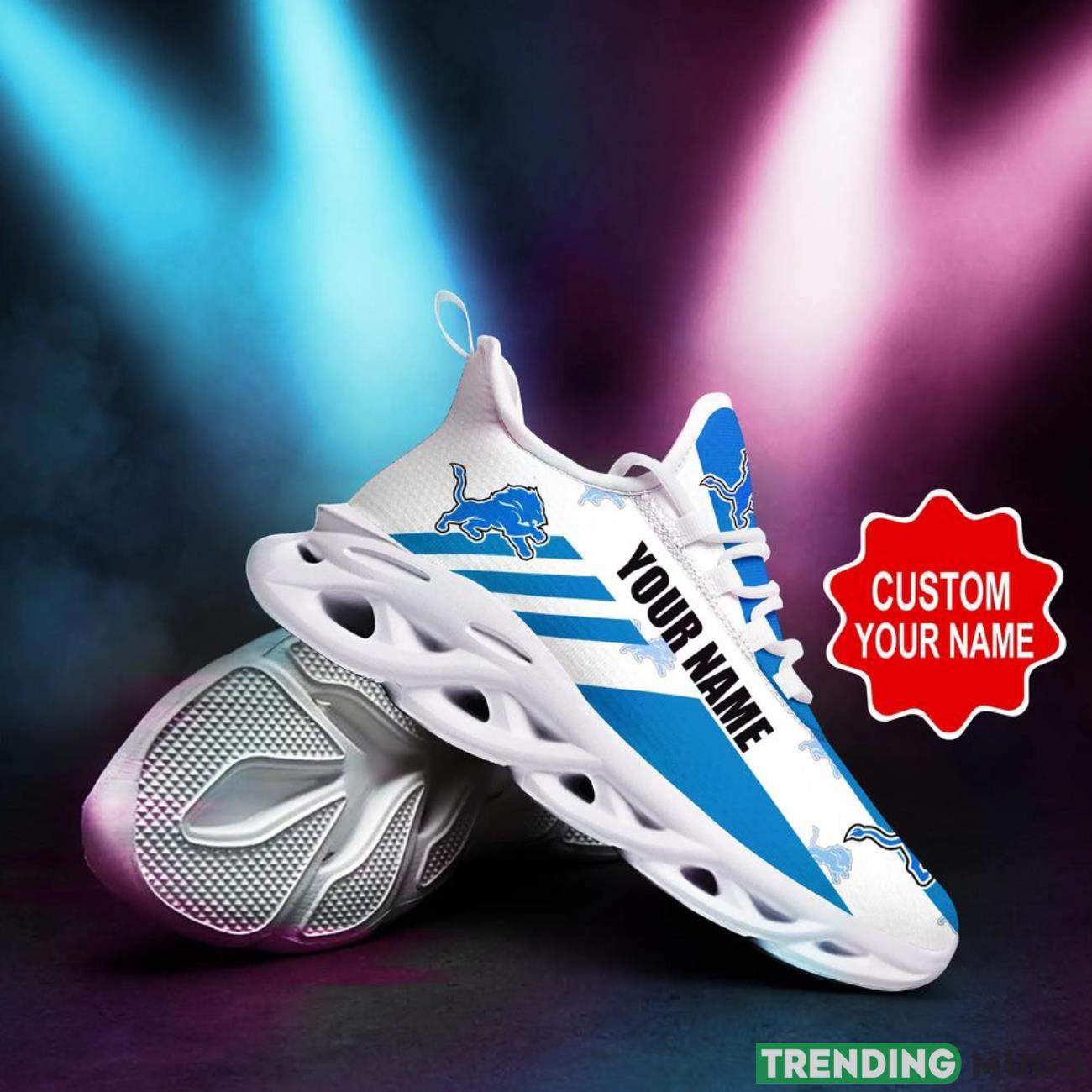 Detroit Lions NFL Max Soul Shoes Sneakers Personalized Name Gifts For Football Fans Max Soul Detroit Lions NFL Max Soul Shoes Sneakers Personalized Name Gifts For Football Fans Max Soul