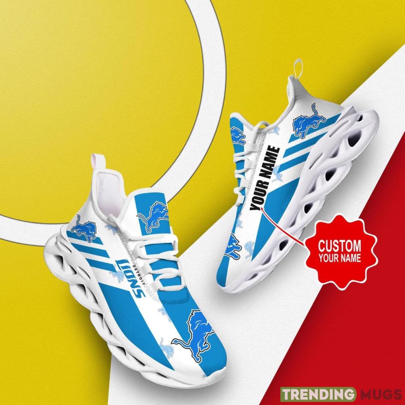 Detroit Lions NFL Max Soul Shoes Sneakers Personalized Name Gifts For Football Fans Max Soul Detroit Lions NFL Max Soul Shoes Sneakers Personalized Name Gifts For Football Fans Max Soul