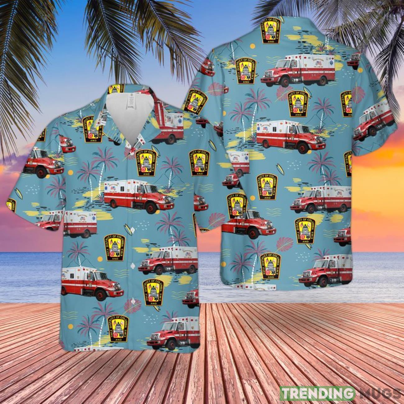 District of Columbia Fire And EMS Summer Beach Gift 3D Hawaiian Shirt Product Photo 1 District of Columbia Fire And EMS Summer Beach Gift 3D Hawaiian Shirt Product Photo 1