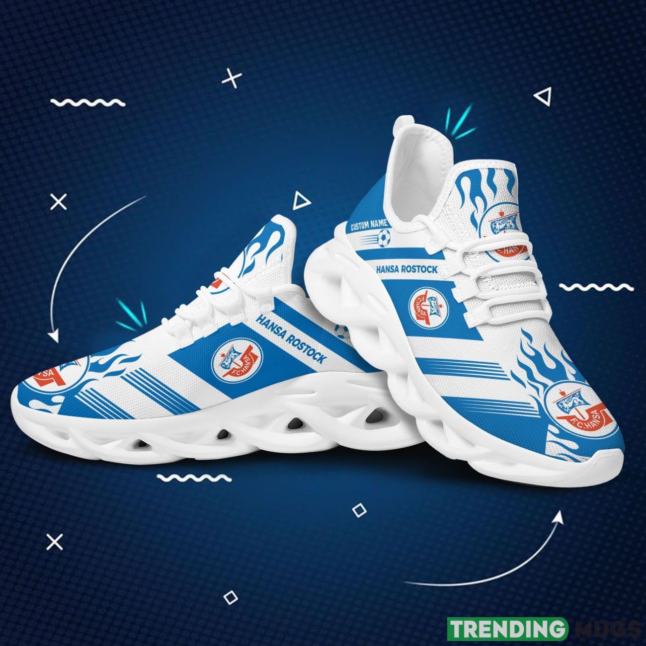 FC Hansa Rostock Custom Personalized Max Soul Sneakers Running Sports Shoes Max Soul FC Hansa Rostock Custom Personalized Max Soul Sneakers Running Sports Shoes Max Soul