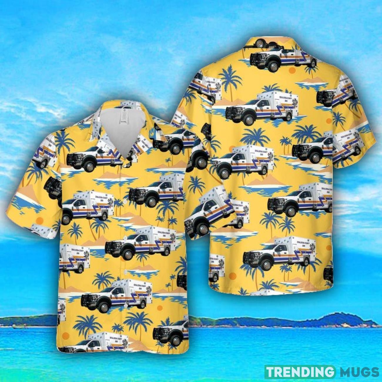 Florida Okaloosa County EMS Hawaiian Shirt Men And Women Summer Shirt Beach Lover Gift Product Photo 1 Florida Okaloosa County EMS Hawaiian Shirt Men And Women Summer Shirt Beach Lover Gift Product Photo 1