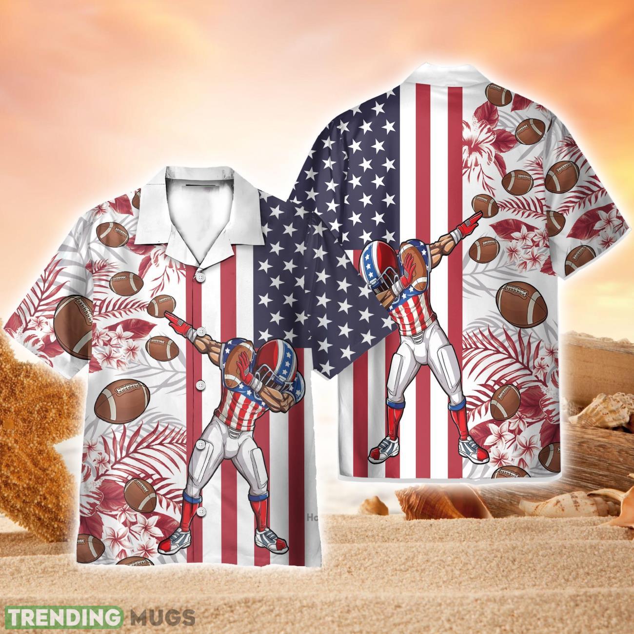 Football 4th July America Independence Day America Flag Pattern 3D Hawaiian Shirt Holiday Gift Product Photo 1 Football 4th July America Independence Day America Flag Pattern 3D Hawaiian Shirt Holiday Gift Product Photo 1