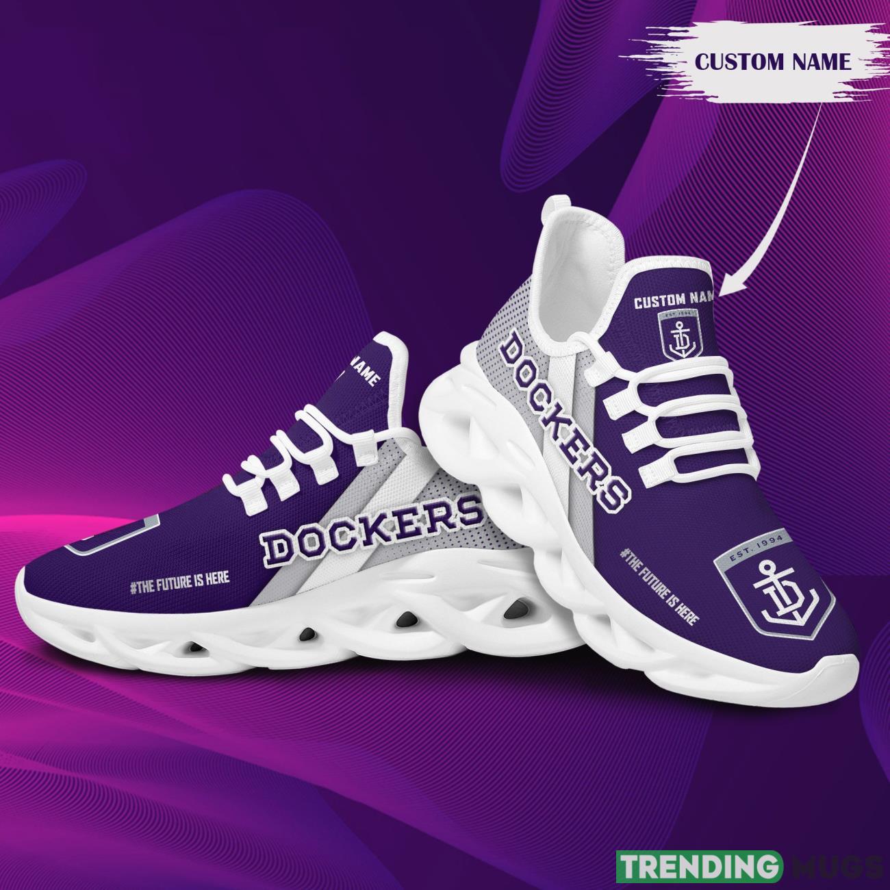 Fremantle Dockers Custom Personalized Max Soul Sneakers Running Sports Shoes Max Soul Fremantle Dockers Custom Personalized Max Soul Sneakers Running Sports Shoes Max Soul