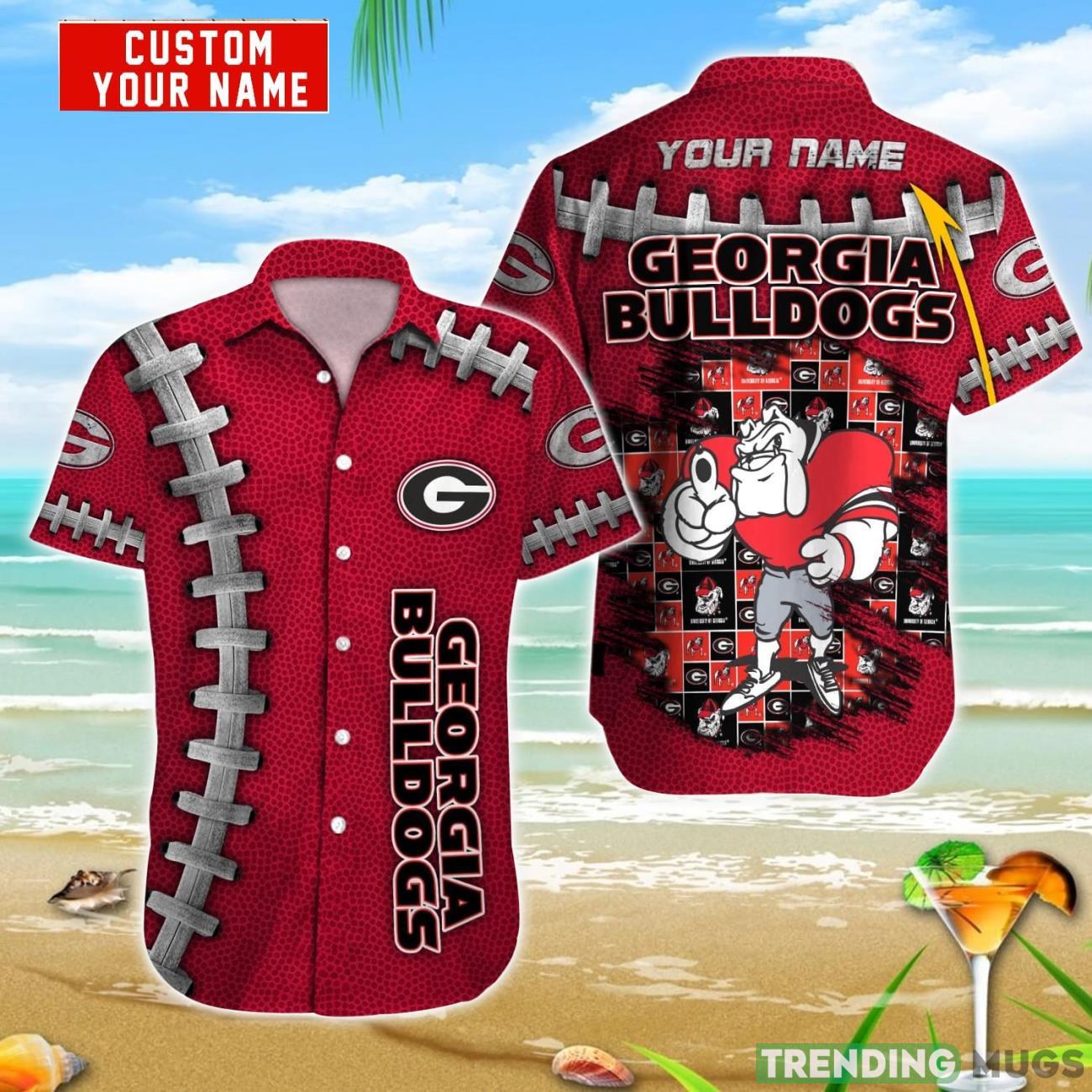 Georgia Bulldogs NCAA1 Custom Name Hawaiian Shirt Aloha Beach Summer Gift For Fans Product Photo 1