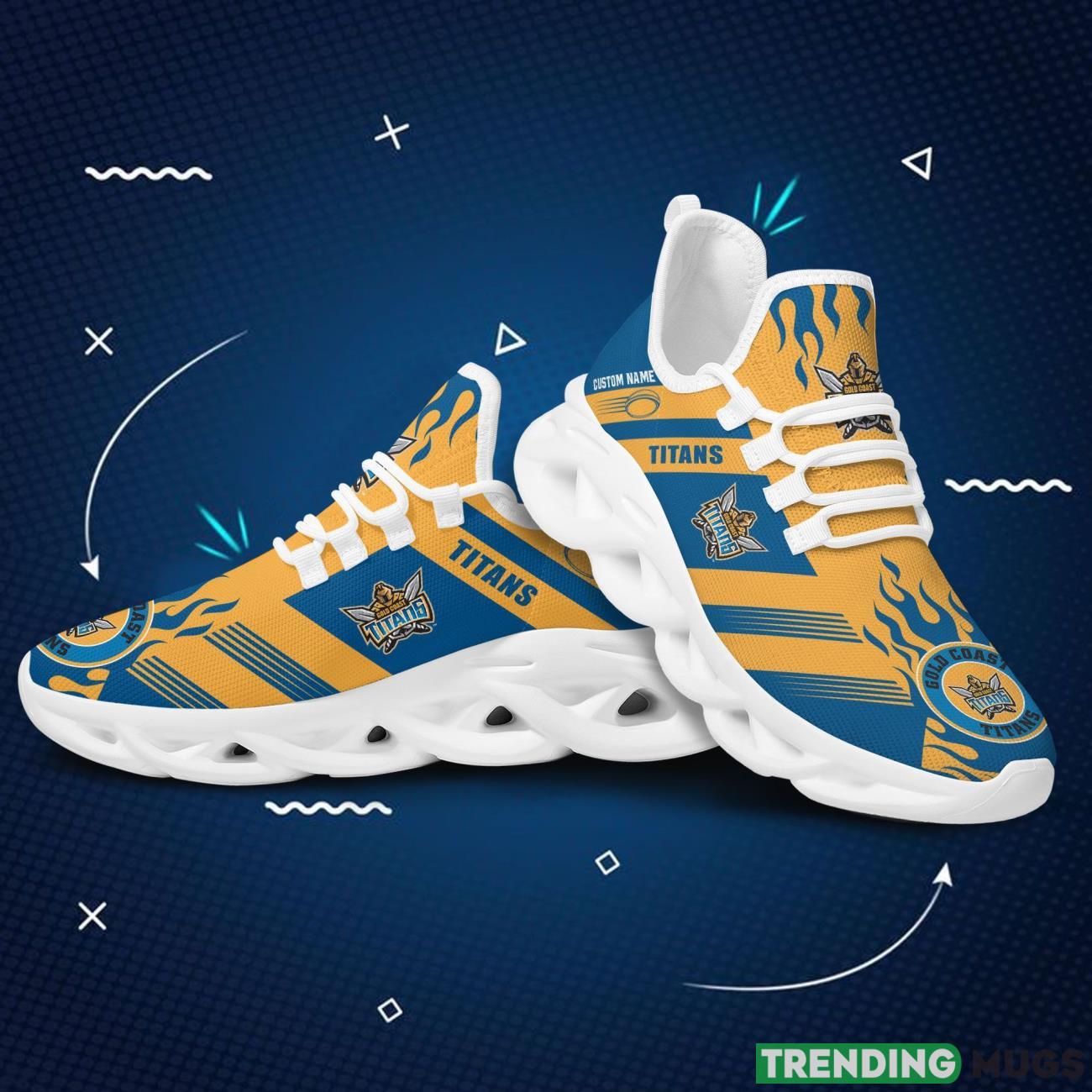 Gold Coast Titans Custom Personalized Max Soul Sneakers Running Full Printed Sports Running Shoes Max Soul Gold Coast Titans Custom Personalized Max Soul Sneakers Running Full Printed Sports Running Shoes Max Soul
