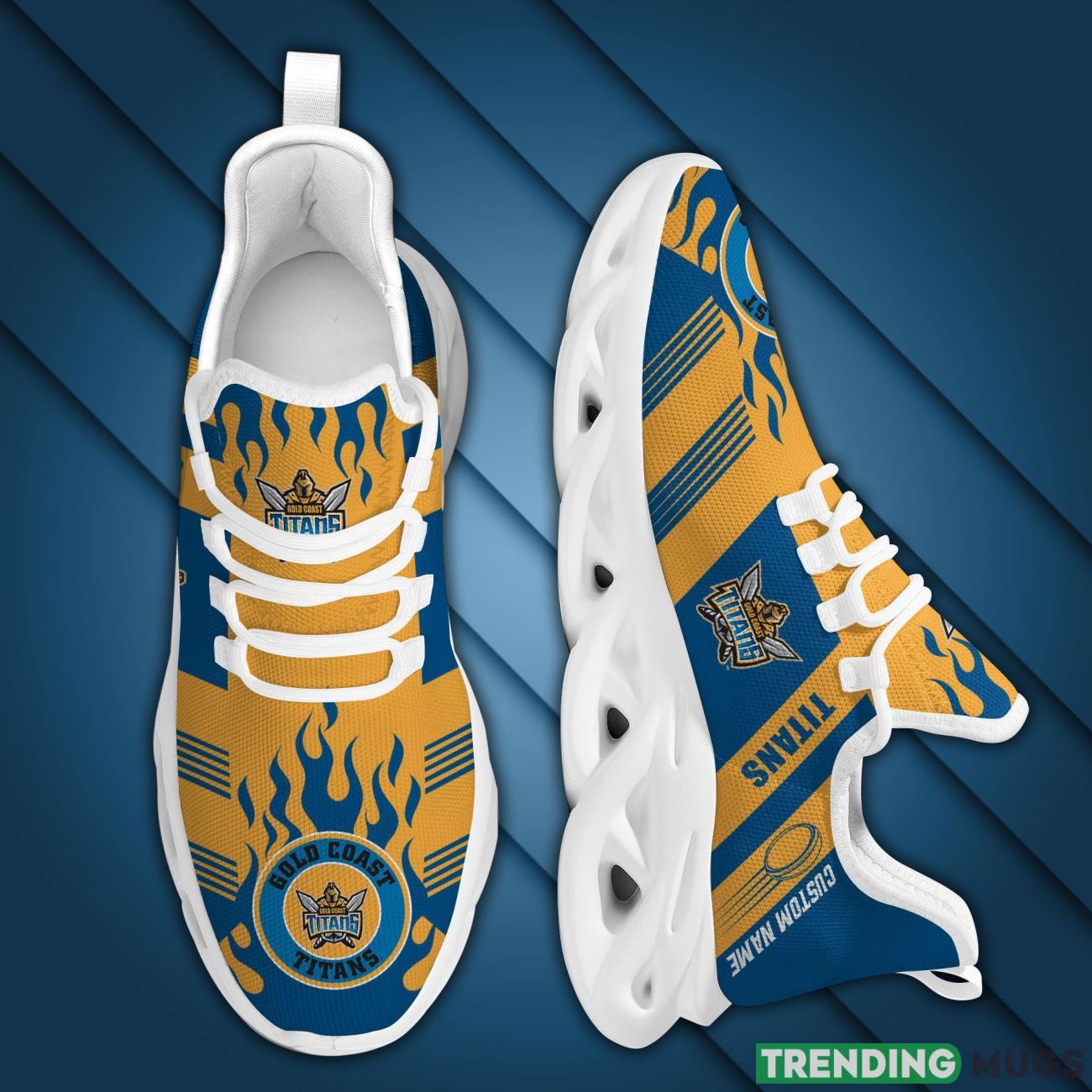 Gold Coast Titans Custom Personalized Max Soul Sneakers Running Full Printed Sports Running Shoes Max Soul Gold Coast Titans Custom Personalized Max Soul Sneakers Running Full Printed Sports Running Shoes Max Soul