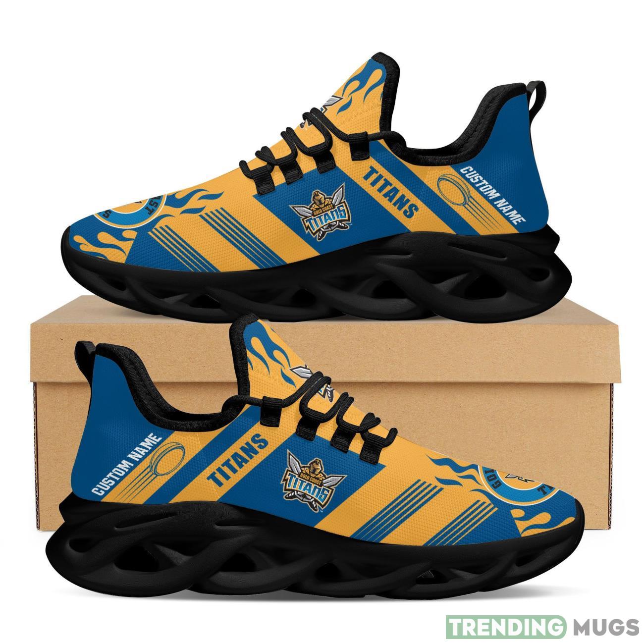 Gold Coast Titans Custom Personalized Max Soul Sneakers Running Full Printed Sports Running Shoes Max Soul Gold Coast Titans Custom Personalized Max Soul Sneakers Running Full Printed Sports Running Shoes Max Soul