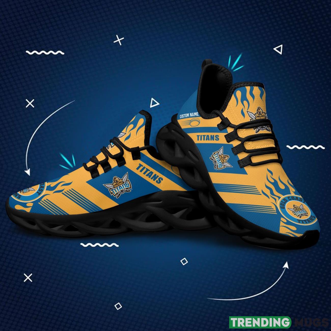 Gold Coast Titans Custom Personalized Max Soul Sneakers Running Full Printed Sports Running Shoes Max Soul Gold Coast Titans Custom Personalized Max Soul Sneakers Running Full Printed Sports Running Shoes Max Soul
